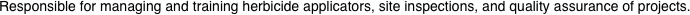 Responsible for managing and training