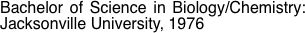 Bachelor of Science in Biology/Chemistry:
