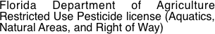 Florida Department of Agriculture Restricted